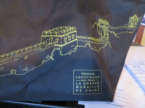 Borsa LONGCHAMP LE PLIAG edizione limitata CINA GREAT WALL nylon nero FRANCIA - Foto 2 di 6
