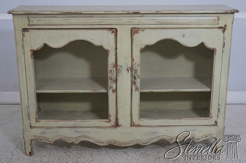 L67963: HABERSHAM Country French Green Painted 2 Door Cabinet - Picture 2 of 17