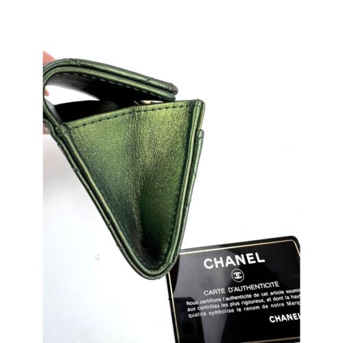 CHANEL Quilted Reissue Small Leather FlapCard Holder Iridescent Wallet Ebay Live - Picture 8 of 11