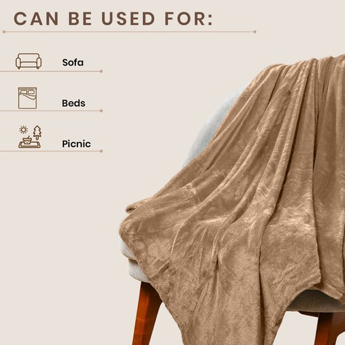 Extra Large Fleece Blanket Super Soft Reversible Bed Sofa Throw Double King Size - Picture 119 of 127