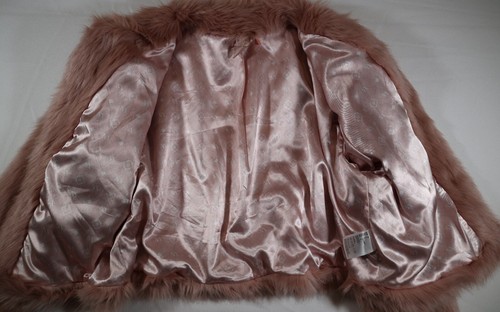 Nicki Minaj Coat Women's Small Pink Faux Fur Jacket US 6 - Picture 6 of 8