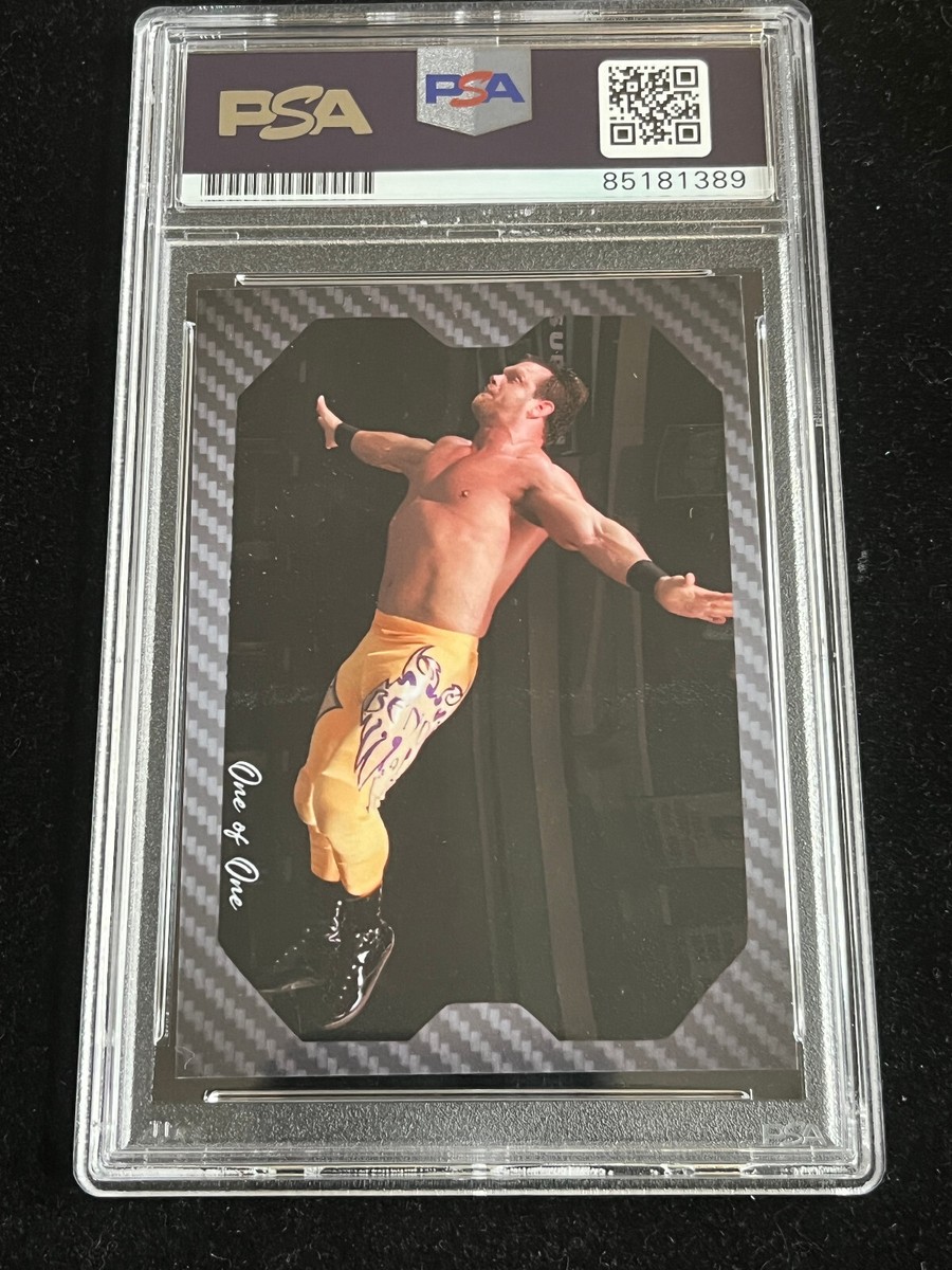 Chris Benoit signed Custom Trading Card PSA DNA Slabbed WWE