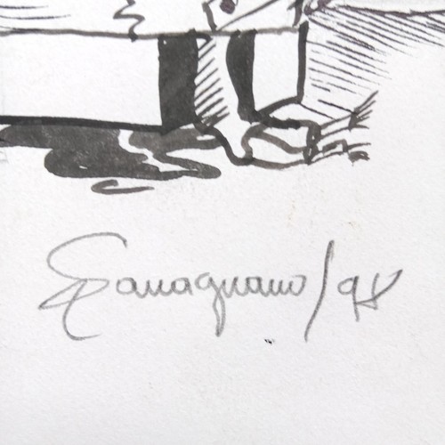 NEOLIBERALISM INK Original Signed Pablo SANAGUANO Ecuadorian Artist - Picture 5 of 7