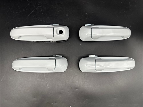 For 02-08 Dodge Ram 1500 Exterior Door Handle Set of 4 F and R Bright White PW7 - Picture 2 of 11