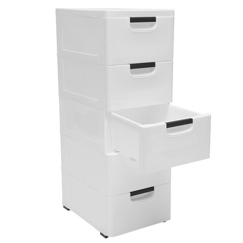 Plastic Drawers Dresser with 5 Drawers 15.75 x 11.81 x 33.07inches Cabinet - Picture 5 of 24