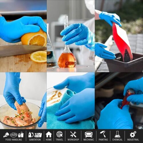 ✅BOX OF 100✅Nitrile Disposable Gloves (Powder & Latex Free) Multi-Purpose Gloves - Picture 6 of 11