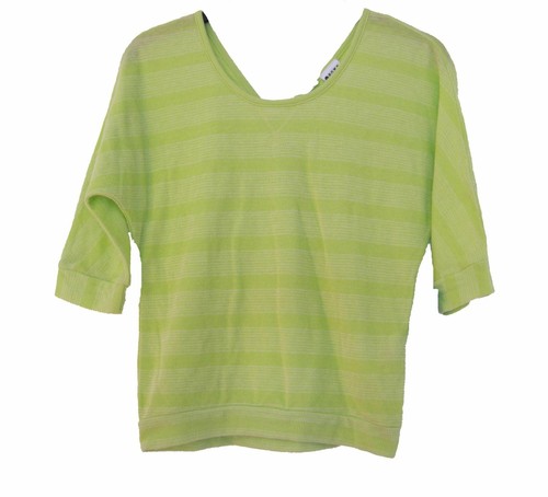 NUEVO Top a Rayas Verde Lima NIÑAS Talla M Mediana Roxy Niña Camisa V Tejido Patinador Nuevo con Etiquetas - Imagen 1 de 8