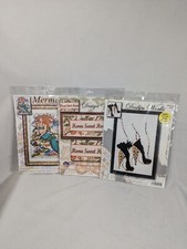 Design Works Counted Cross Stitch Kit Lot Of 3 Mermaid, Shoes, Home Sweet Home. 
