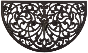Details About Kempf Half Moon Shaped Rubber Scroll Doormat 18 By 30 By 0 5 Inch
