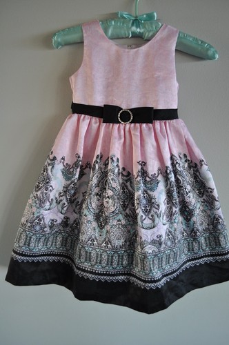 Jayne Copeland Dress Girls size 4T Pink & Black Sleeveless Spring - Picture 1 of 10