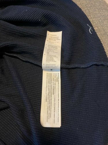 Hollister Women’s Crop Top Medium Navy Oversized Waffle Knit Cozy - Picture 6 of 7