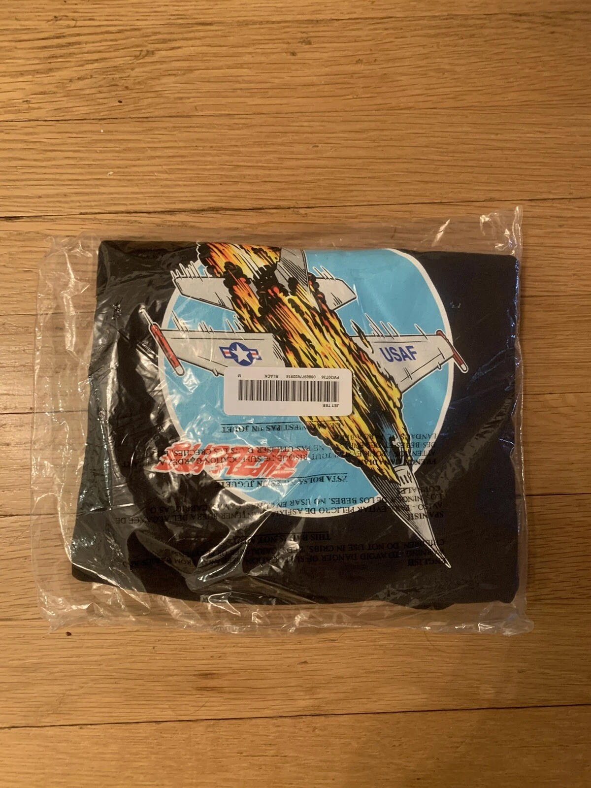 Supreme Jet Tee Black Size M Medium IN HAND 100% Authentic