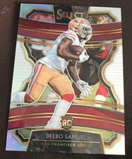 2019 PANINI SELECT DEEBO SAMUEL SILVER CONCOURSE PRIZM 49ERS RC 👍