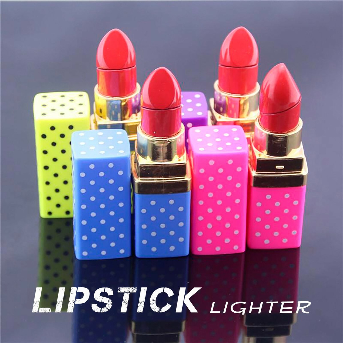 Lipstick Shaped Butane Cigarette Lighter Regular Flame Refillable 5 Colors eBay