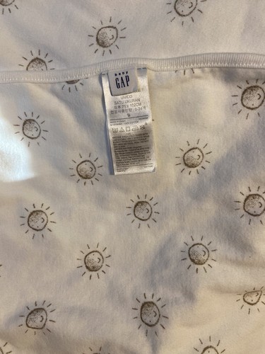 Baby Gap Creme Off White Hellbraun Sonne Sonnenschein Decke Baumwolle Sicherheit - Bild 2 von 2