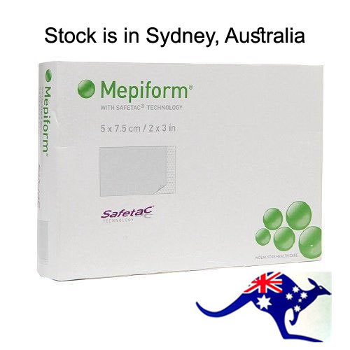Mepiform Silicone Scar Dressing 5cm x 7.5cm Box of 5 Mepiform Silicone Scar Dressing 5cm x 7.5cm Box of 5