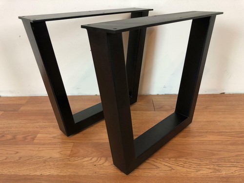 Metal Table Base Trapezoid H 16" Matte Black for coffee table DIY - Picture 2 of 3