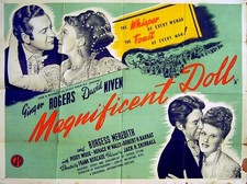 MAGNIFICENT DOLL 1946 Ginger Rogers, Burgess Meredith UK QUAD POSTER