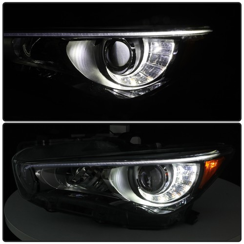For 2014-2022 Infiniti Q50 LED w/o AFS Left Driver Side Headlight Headlamp - Picture 3 of 7