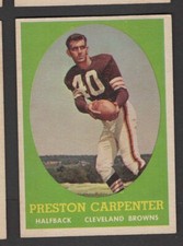 1958 TOPPS FB #128 PRESTON CARPENTER/BROWNS EX/EX+