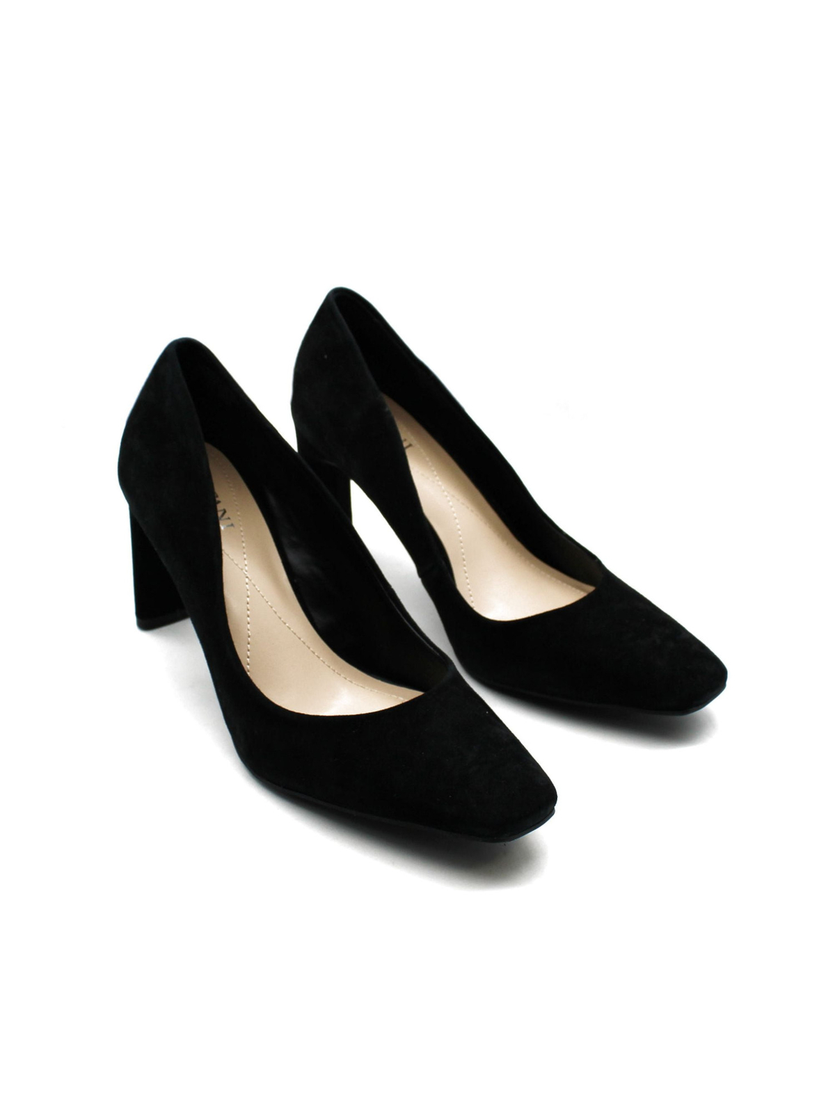 Женские черные туфли-лодочки ALFANI Tara с квадратным носком на блочном каблуке без шнуровки из кожи 6 М