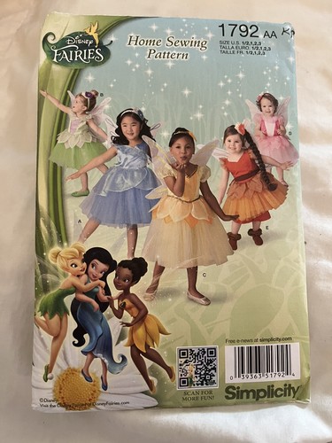 Simplicity Costume Uncut Pattern 2872 Disney Fairies Girls Size 3-8  - Picture 1 of 7