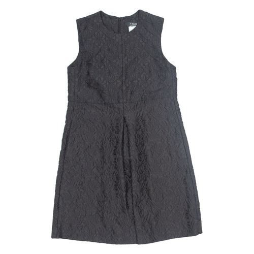 S Max Mara Damen A-Linie Kleid Schwarz Kurzarm Knielang UK 6