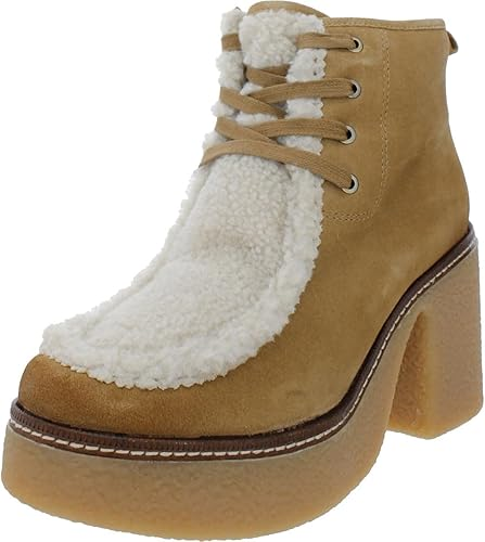 Sam Edelman Shaw modische Leder/Wildleder Kunstfellbesatz Stiefel Größe 6,5 NEU - Bild 1 von 3