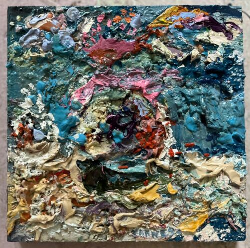 Abstract, The Shore, Original Oil Painting, Art, Framed - Picture 21 of 23