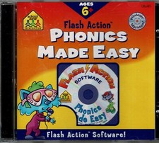 School Zone Flash Action Phonics Made Easy Pc New Win10 8 7