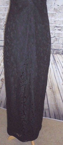 J CREW NATASHA LANGES KLEID AUS BLATTSPITZE FÜR HOCHZEIT IN SCHWARZ 0 #C5484 - Bild 4 von 5