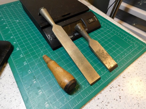 2-Vintage Socket Chisels 1" One Cast Steel Robert Duke Warranted 8 1/2" - Picture 2 of 9