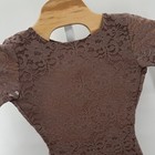 Lace Bodycon Dress Open Back Long Sleeve Party Cocktail Dress Small Made in USA