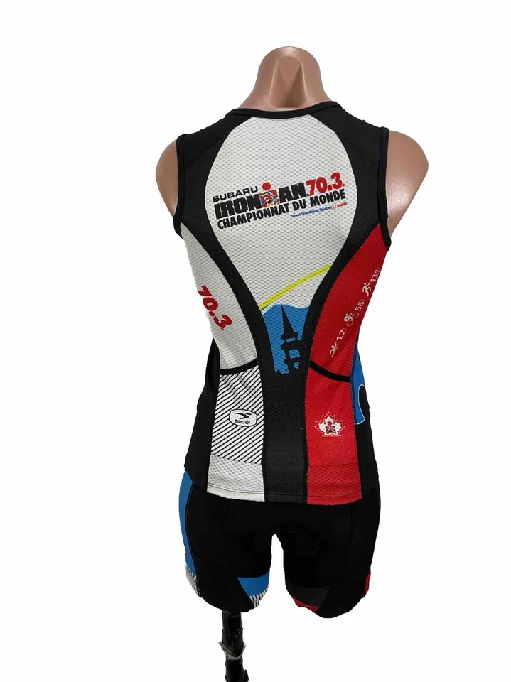 Conjunto Jersey Sugoi IRONMAN Quebec Mujer Pequeño Mont-Tremblant Campeonato Mundial Foto 2 de 4