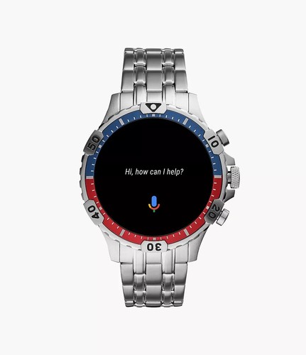 $353 MSRP~ Fossil FTW 4040 Men's 46MM Garrett HR SS Smart Watch- Factory Sealed - 第 2/9 張圖片