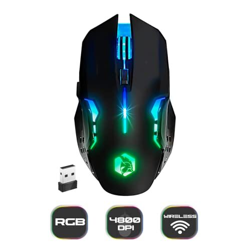 Empire Gaming - Armor RF800 Wireless Wiederaufladbar Gaming Tastatur und Maus Se - Photo 3/7