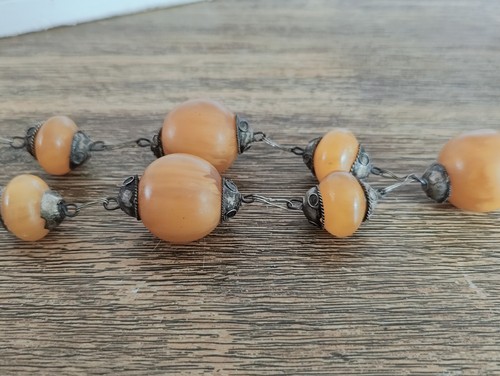 Halsband Lange Hals Ethnisch Berber Xx Perlen aus Bakelit Bernstein - Imagen 12 de 14