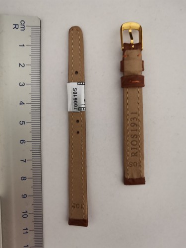 RIOS 1931 Uhrenarmband Echtleder Braun "Kroko Calf"  Breite 10 mm NEU - Bild 2 von 2