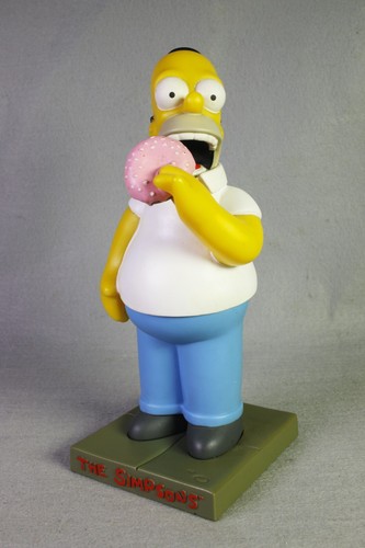 Die Simpsons Homer essen einen Donut Figur - beweglicher Kopf - 9,75 Zoll Groß - 1999 - Bild 1 von 9