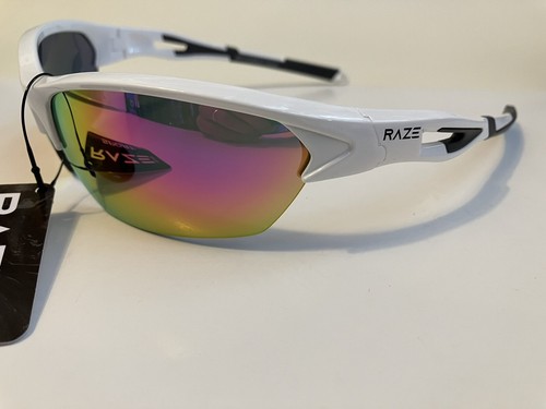 RAZE Eyewear Sunglasses Pursuit Mirrored Lens White Frame 35413 - Picture 14 of 19