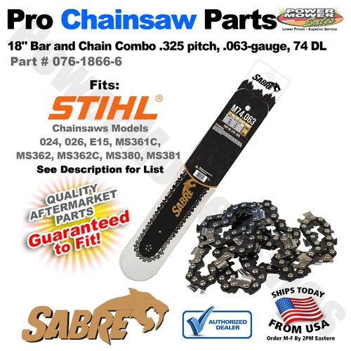 18" Bar & Chain for Chainsaws Compatible with Stihl /105706, 076-1866 - Bild 2 von 4