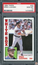 1984 TOPPS GREG LUZINSKI #20 PSA 10 POP 24 (988)