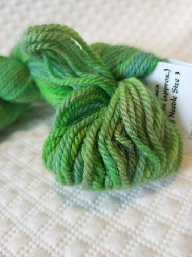  BABY ALPACA Hand-Dyed Yarn Multi Green by Canby Hoeschen Fiber Artist 140 Yards - Picture 6 of 6