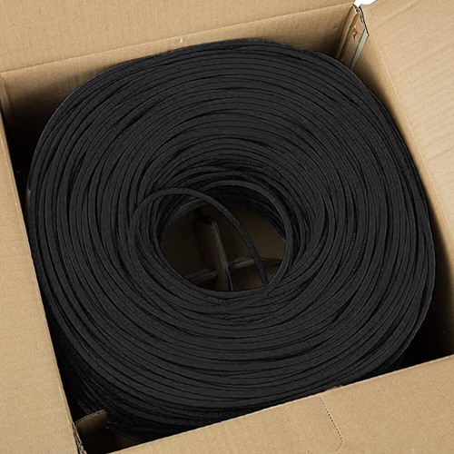 Cavo plenum Cat6 1000 piedi CMP cavo di rete Ethernet Cat 6 cavo Internet nero - Foto 4 di 6