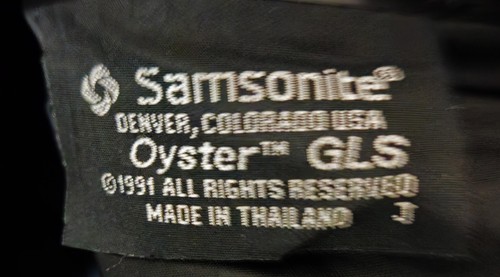 RARE! 1993 SAMSONITE OYSTER GLS BLACK HANDLED DUFFEL BAG WITH SHOULDER STRAP - Picture 8 of 12