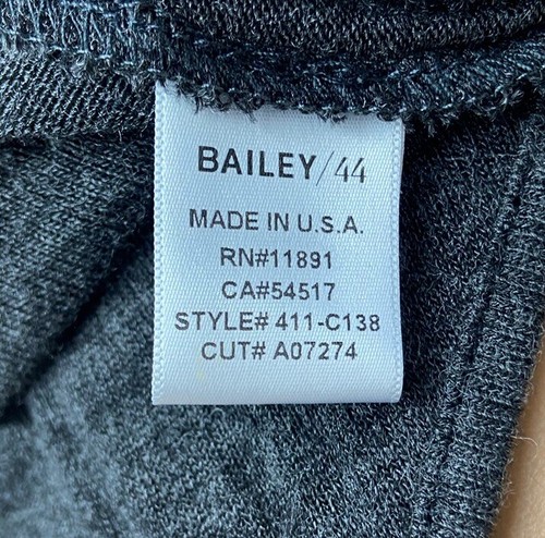 Bailey 44 Genie Gray Cold Shoulder Off Shoulder Cut Out Sleeve Top Shirt Size XS - Picture 5 of 6