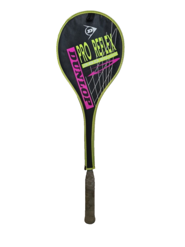 DUNLOP Black squash racket pro reflex with case 360 sq cm sports fitness - Afbeelding 1 van 10
