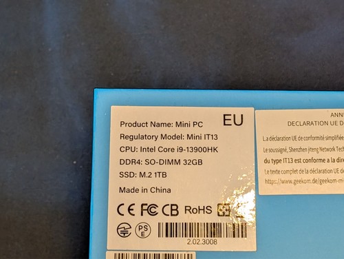 Geekom IT13 2025 Mini PC i9-13900HK, 32GB di RAM DDR4, 1 TB SSD PCIe 4 - Foto 11 di 11
