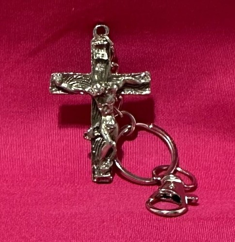 Stainless Steel Cross Keychain #2 - Picture 1 of 2