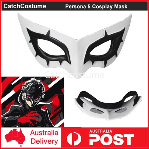 Anime Persona 5 Joker Protagonist Amamiya Ren Cosplay Mask Helmet Role Play Prop - Picture 1 of 7